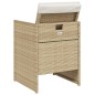 vidaXL Sillas de jardín con cojines 4 uds ratán sintético beige vidaXL Sillas de jardín con cojines 4 uds ratán sintético beige