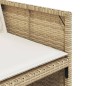 vidaXL Sillas de jardín con cojines 4 uds ratán sintético beige vidaXL Sillas de jardín con cojines 4 uds ratán sintético beige