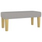 vidaXL Cama box spring con colchón tela gris claro 120x190 cm