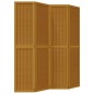 vidaXL Biombo separador de 4 paneles madera maciza paulownia marrón vidaXL Biombo separador de 4 paneles madera maciza paulownia marrón