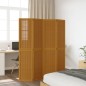 vidaXL Biombo separador de 4 paneles madera maciza paulownia marrón vidaXL Biombo separador de 4 paneles madera maciza paulownia marrón