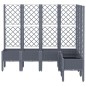 vidaXL Jardinera con enrejado PP gris 160x120x142 cm vidaXL Jardinera con enrejado PP gris 160x120x142 cm