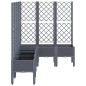 vidaXL Jardinera con enrejado PP gris 160x120x142 cm vidaXL Jardinera con enrejado PP gris 160x120x142 cm
