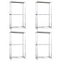 vidaXL Estanterías de neumáticos 2 niveles 4 uds acero 110x40x180 cm vidaXL Estanterías de neumáticos 2 niveles 4 uds acero 110x40x180 cm