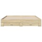 vidaXL Cama con cajones madera ingeniería roble Sonoma 200x200 cm