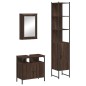 vidaXL Set de muebles baño 3 pzas madera contrachapada roble marrón vidaXL Set de muebles baño 3 pzas madera contrachapada roble marrón