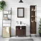 vidaXL Set de muebles baño 3 pzas madera contrachapada roble marrón vidaXL Set de muebles baño 3 pzas madera contrachapada roble marrón