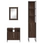 vidaXL Set de muebles baño 3 pzas madera contrachapada roble marrón vidaXL Set de muebles baño 3 pzas madera contrachapada roble marrón