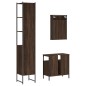 vidaXL Set de muebles baño 3 pzas madera contrachapada roble marrón vidaXL Set de muebles baño 3 pzas madera contrachapada roble marrón
