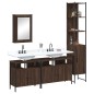 vidaXL Set de muebles baño 4 pzas madera contrachapada roble marrón vidaXL Set de muebles baño 4 pzas madera contrachapada roble marrón