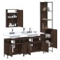 vidaXL Set de muebles baño 4 pzas madera contrachapada roble marrón vidaXL Set de muebles baño 4 pzas madera contrachapada roble marrón