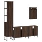 vidaXL Set de muebles baño 4 pzas madera contrachapada roble marrón vidaXL Set de muebles baño 4 pzas madera contrachapada roble marrón