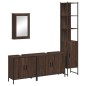 vidaXL Set de muebles baño 4 pzas madera contrachapada roble marrón vidaXL Set de muebles baño 4 pzas madera contrachapada roble marrón