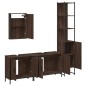 vidaXL Set de muebles baño 4 pzas madera contrachapada roble marrón vidaXL Set de muebles baño 4 pzas madera contrachapada roble marrón
