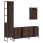 vidaXL Set de muebles baño 4 pzas madera contrachapada roble marrón vidaXL Set de muebles baño 4 pzas madera contrachapada roble marrón