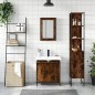 vidaXL Set de muebles baño 3 pzas madera contrachapada roble ahumado vidaXL Set de muebles baño 3 pzas madera contrachapada roble ahumado