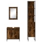 vidaXL Set de muebles baño 3 pzas madera contrachapada roble ahumado vidaXL Set de muebles baño 3 pzas madera contrachapada roble ahumado