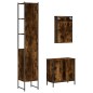 vidaXL Set de muebles baño 3 pzas madera contrachapada roble ahumado vidaXL Set de muebles baño 3 pzas madera contrachapada roble ahumado