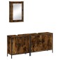 vidaXL Set de muebles baño 3 pzas madera contrachapada roble ahumado vidaXL Set de muebles baño 3 pzas madera contrachapada roble ahumado