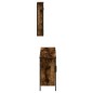 vidaXL Set de muebles baño 3 pzas madera contrachapada roble ahumado vidaXL Set de muebles baño 3 pzas madera contrachapada roble ahumado