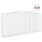 vidaXL Cestas de gaviones 10 uds forma de arco hierro 400x50x180/200cm vidaXL Cestas de gaviones 10 uds forma de arco hierro 400x50x180/200cm