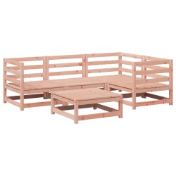 vidaXL Juego de sofás de jardín 5 pzas madera maciza de abeto Douglas