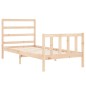 vidaXL Estructura de cama con cabecero madera maciza 100x200 cm vidaXL Estructura de cama con cabecero madera maciza 100x200 cm