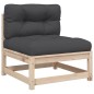 vidaXL Juego de sofás de jardín 5 pzas con cojines madera maciza pino vidaXL Juego de sofás de jardín 5 pzas con cojines madera maciza pino