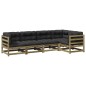 vidaXL Set de sofás jardín 5 pzas con cojines madera pino impregnada vidaXL Set de sofás jardín 5 pzas con cojines madera pino impregnada