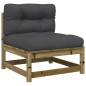 vidaXL Set de sofás jardín 5 pzas con cojines madera pino impregnada vidaXL Set de sofás jardín 5 pzas con cojines madera pino impregnada