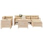 vidaXL Juego de sofás de jardín 7 piezas madera maciza de pino