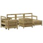 vidaXL Juego de sofás de jardín 7 pzas madera de pino impregnada vidaXL Juego de sofás de jardín 7 pzas madera de pino impregnada