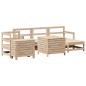 vidaXL Juego de sofás de jardín 7 piezas madera maciza de pino vidaXL Juego de sofás de jardín 7 piezas madera maciza de pino