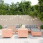 vidaXL Juego de sofás de jardín 7 pzas madera maciza de abeto Douglas