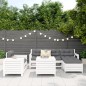 vidaXL Juego de sofás de jardín 7 pzas madera maciza de pino blanco vidaXL Juego de sofás de jardín 7 pzas madera maciza de pino blanco