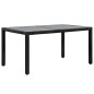 vidaXL Conjunto de comedor de exterior 7 piezas ratán sintético negro vidaXL Conjunto de comedor de exterior 7 piezas ratán sintético negro
