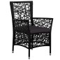 vidaXL Conjunto de comedor de exterior 7 piezas ratán sintético negro vidaXL Conjunto de comedor de exterior 7 piezas ratán sintético negro