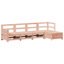 vidaXL Juego de sofás de jardín 5 pzas madera maciza de abeto Douglas