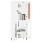 vidaXL Aparador alto madera contrachapada blanco 69,5x34x180 cm vidaXL Aparador alto madera contrachapada blanco 69,5x34x180 cm