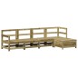 vidaXL Juego de sofás de jardín 5 piezas madera de pino impregnada vidaXL Juego de sofás de jardín 5 piezas madera de pino impregnada