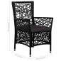 vidaXL Conjunto de comedor de exterior 7 piezas ratán sintético negro vidaXL Conjunto de comedor de exterior 7 piezas ratán sintético negro