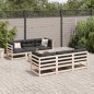 vidaXL Juego de sofás de jardín 7 piezas madera maciza de pino vidaXL Juego de sofás de jardín 7 piezas madera maciza de pino