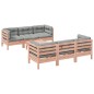 vidaXL Set de sofás jardín 7 pzas con cojines madera abeto Douglas vidaXL Set de sofás jardín 7 pzas con cojines madera abeto Douglas
