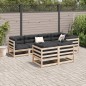 vidaXL Juego de sofás de jardín 7 piezas madera maciza de pino vidaXL Juego de sofás de jardín 7 piezas madera maciza de pino