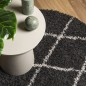 vidaXL Alfombra de pelo largo moderna negro y crema Ø 100 cm vidaXL Alfombra de pelo largo moderna negro y crema Ø 100 cm