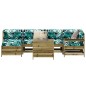 vidaXL Juego de sofás de jardín 7 pzas madera de pino impregnada vidaXL Juego de sofás de jardín 7 pzas madera de pino impregnada