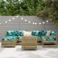 vidaXL Juego de sofás de jardín 7 pzas madera de pino impregnada vidaXL Juego de sofás de jardín 7 pzas madera de pino impregnada