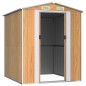 vidaXL Cobertizo jardín acero galvanizado marrón claro 192x191x223 cm vidaXL Cobertizo jardín acero galvanizado marrón claro 192x191x223 cm