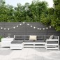 vidaXL Juego de sofás de jardín 7 pzas madera maciza de pino blanco vidaXL Juego de sofás de jardín 7 pzas madera maciza de pino blanco