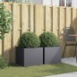 vidaXL Jardineras 2 uds acero laminado en frío antracita 42x40x39 cm vidaXL Jardineras 2 uds acero laminado en frío antracita 42x40x39 cm